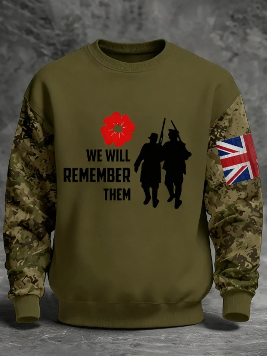 Men's 11Th November Remembrance Day Sweatshirt Merch Clothing Gifts For Patriotic - Foxy23shop