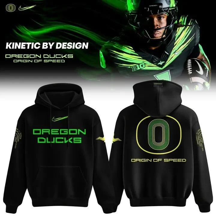 Oregon Ducks Merch Origin Of Speed 2026 Hoodie Best Gift For Duck Nation - Foxy23shop
