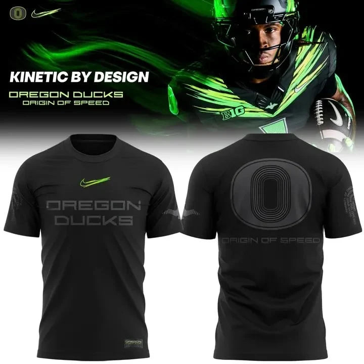 Oregon Ducks Merch Origin Of Speed 2026 Black T-Shirt Gifts For Husband - Foxy23shop