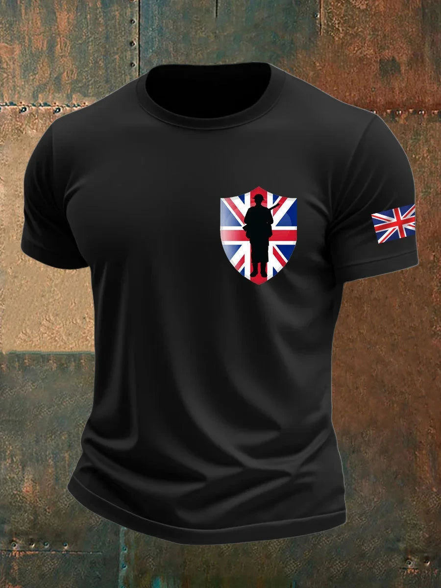Men's British Veteran T-Shirt Patriot Merch Perfect Gifts For Friends - Foxy23shop