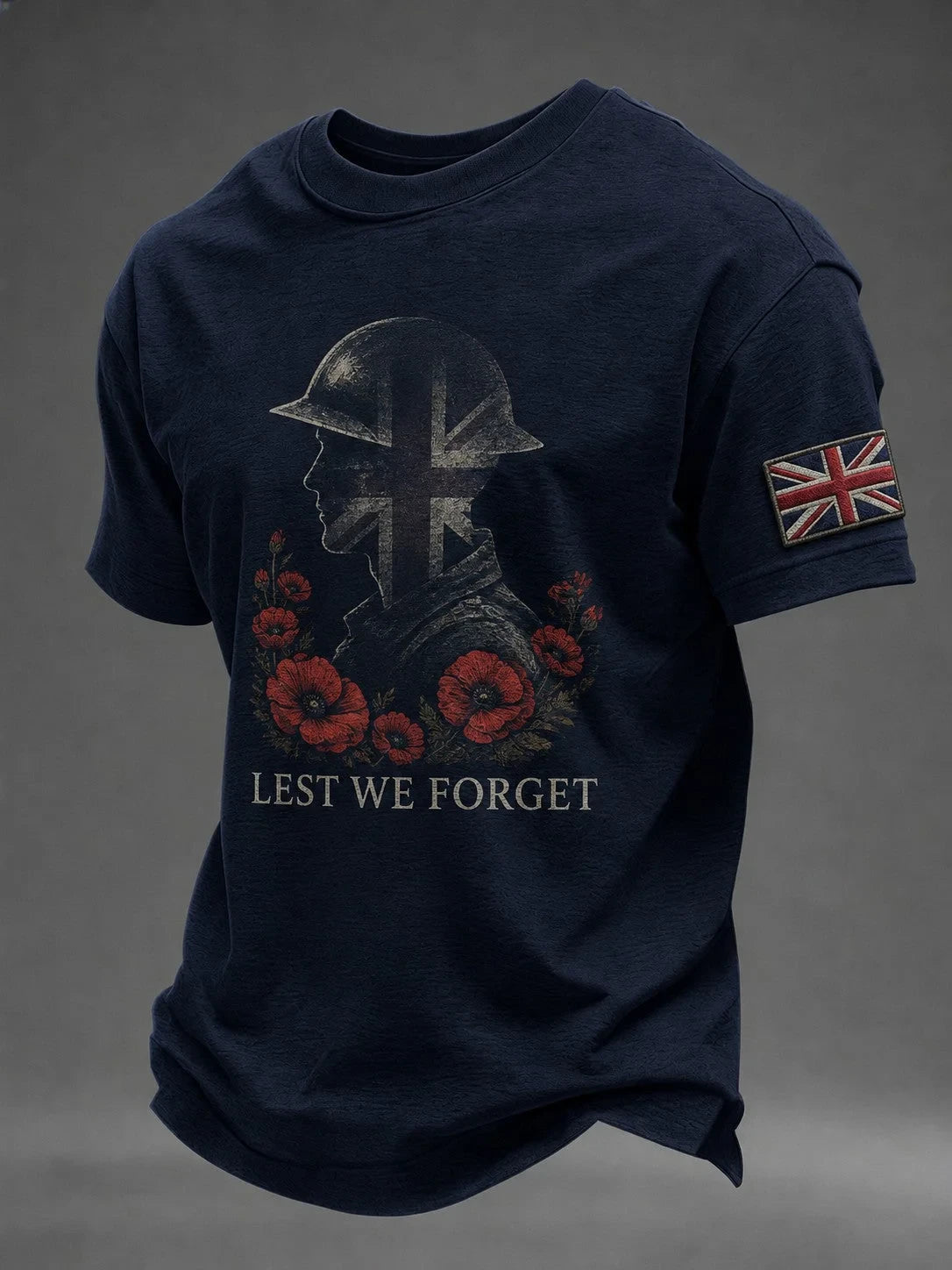 Lest We Forget T-Shirt British Veterans Memorial Merch Clothes Gift Ideas For Veterans - Foxy23shop