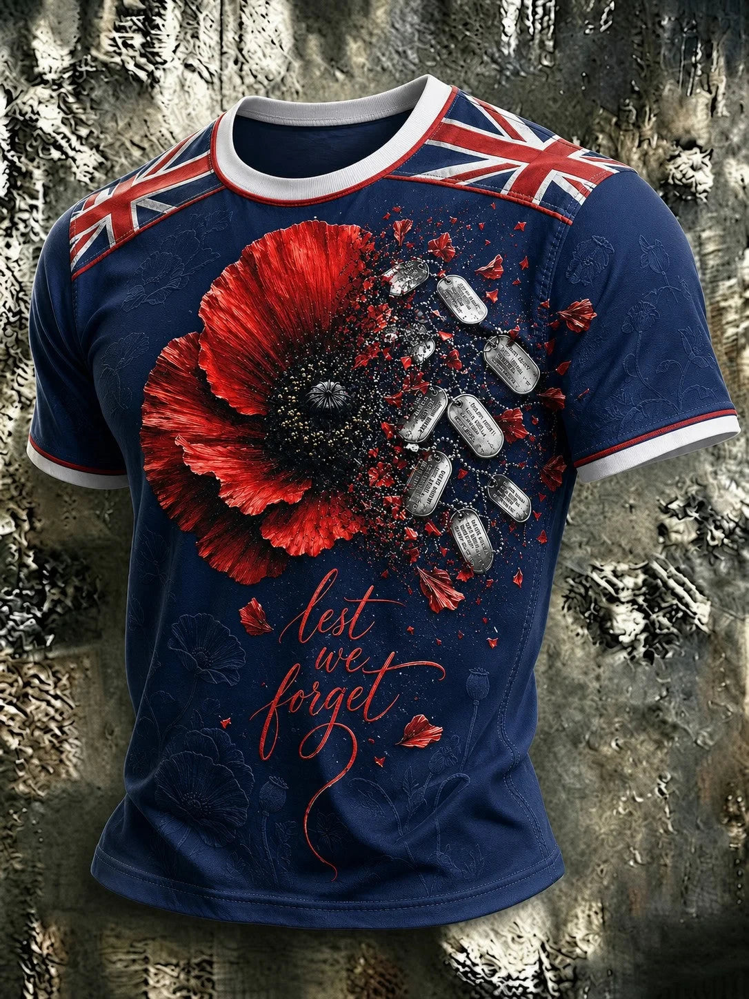 Lest We Forget T-Shirt British Veterans Memorial Merch Clothes Gift Ideas For Dude - Foxy23shop