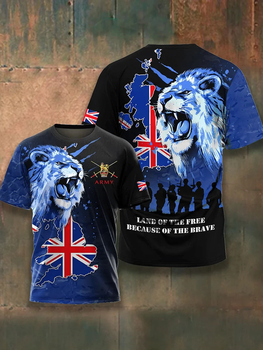 Land Of The Free Because Of The Brave T-Shirt Remember Clothing Gift For Fathers - Foxy23shop