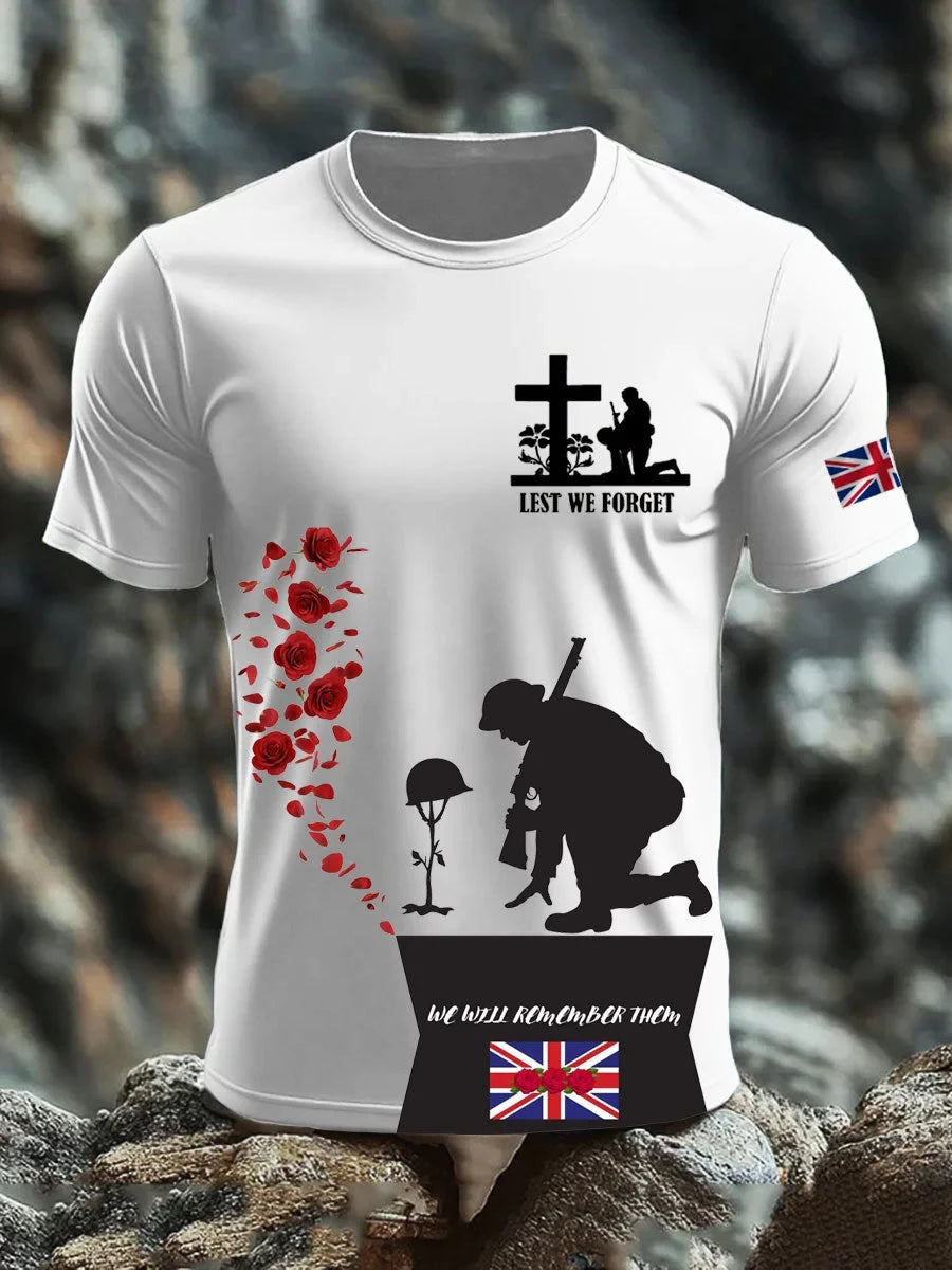 Lest We Forget T-Shirt British Remembrance Day Special Clothes For Veterans - Foxy23shop