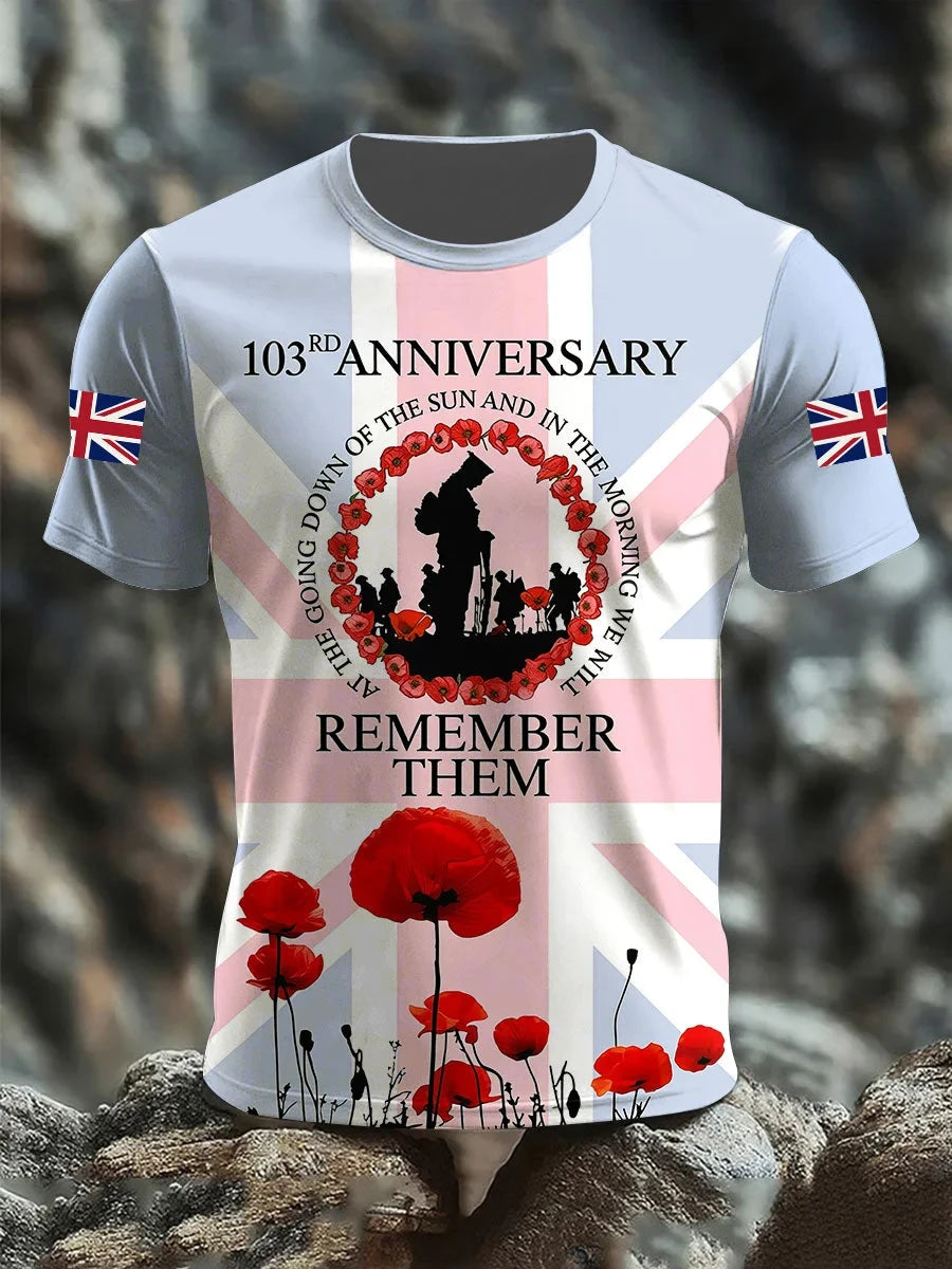 Lest We Forget T-Shirt British Veterans Memorial Unique Clothes Gift For Veterans Family - Foxy23shop