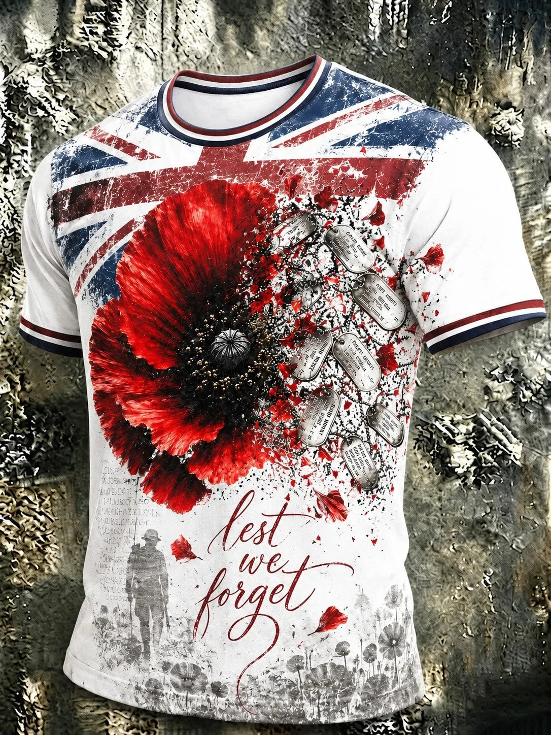 Lest We Forget T-Shirt British Veterans Memorial Unique Clothing Gift Ideas For Him - Foxy23shop