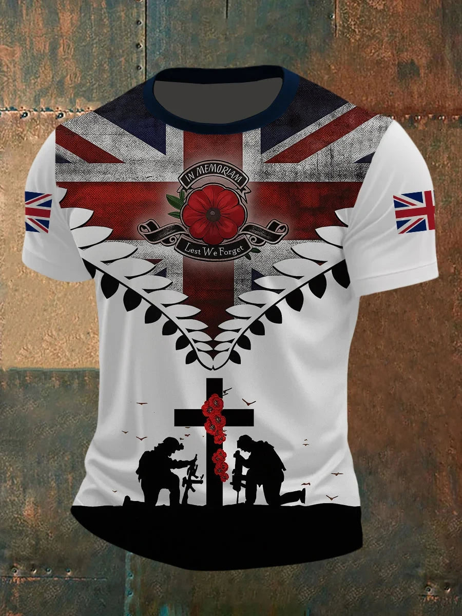 Lest We Forget T-Shirt Military Honor Tribute Shirt Gift For Dads - Foxy23shop