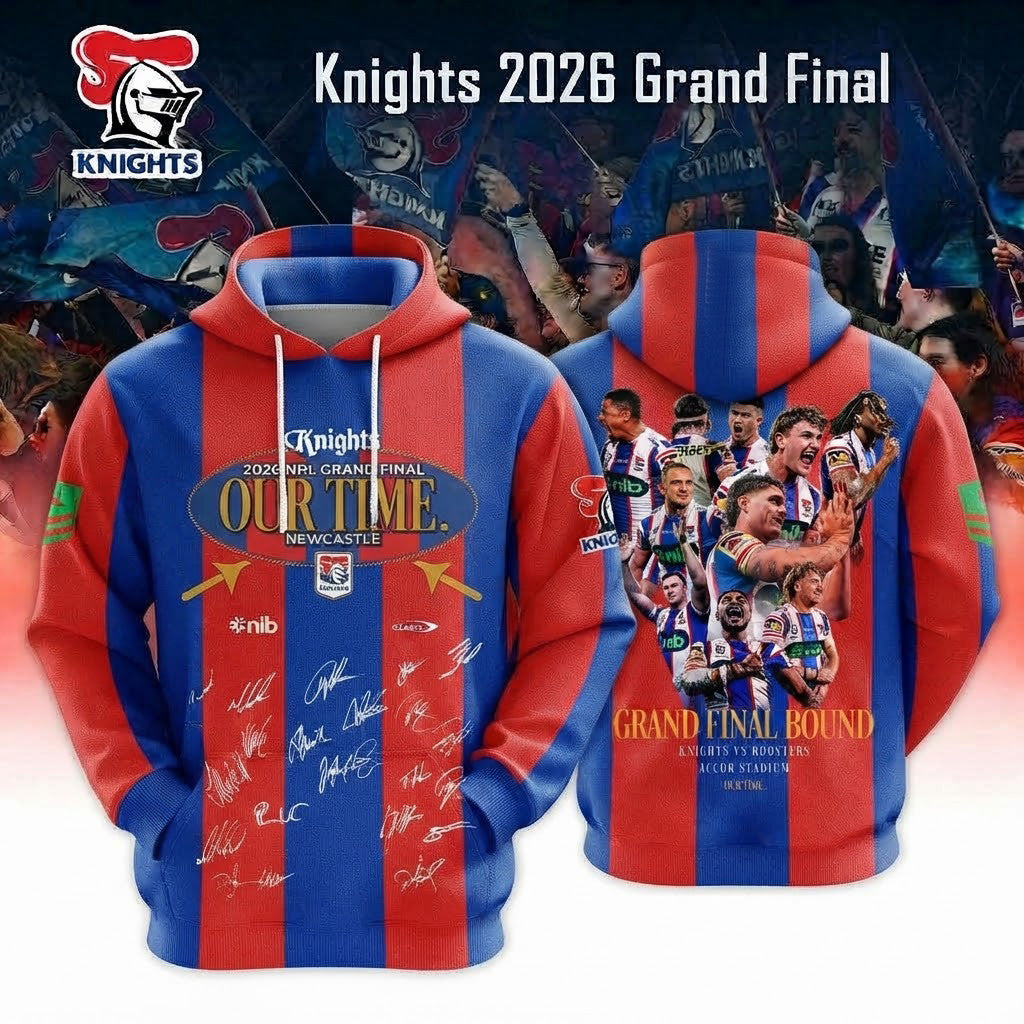 Newcastle Knights 2026 Grand Final Hoodie Newcastle Knights Apparel Best Fan Gear - Foxy23shop