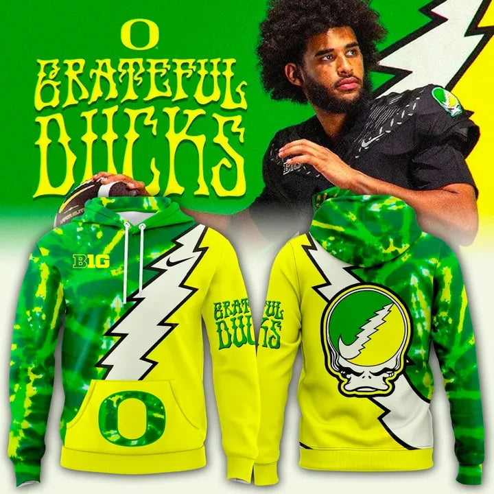 Oregon Ducks x Grateful Dead Merch Grateful Ducks Hoodie Present Idea For Fans - Foxy23shop