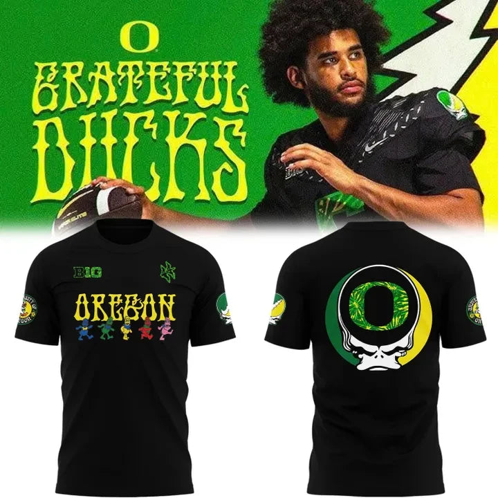 Oregon Ducks x Grateful Dead Merch Grateful Ducks T-Shirt Gifts For Duck Fans - Foxy23shop