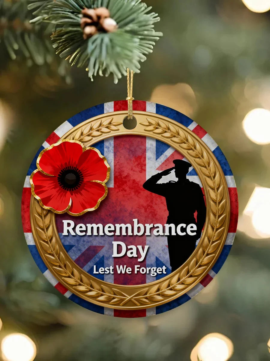 Remembrance Day Lest We Forget Acrylic Ornament Unique Gift For Veterans - Foxy23shop