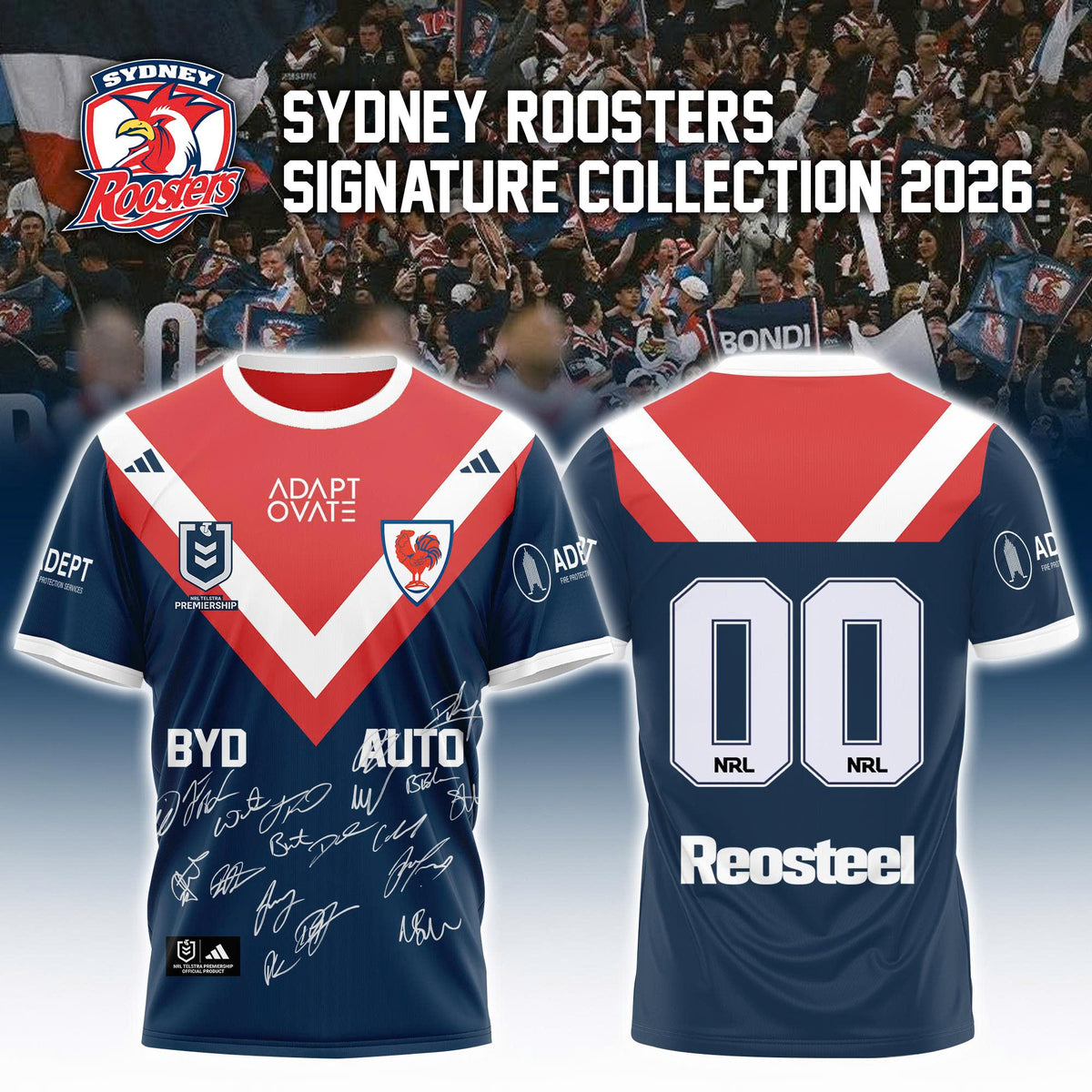 Personalized Sydney Roosters 2026 Signed Shirt Gifts For Sydney Roosters Fans - Foxy23shop