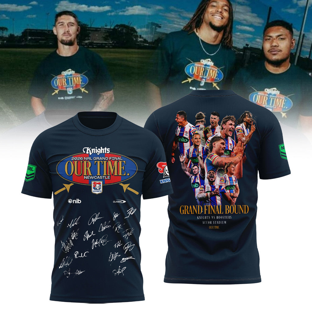Newcastle Knights 2026 Grand Final Signature Shirt Newcastle Knights Merch - Foxy23shop