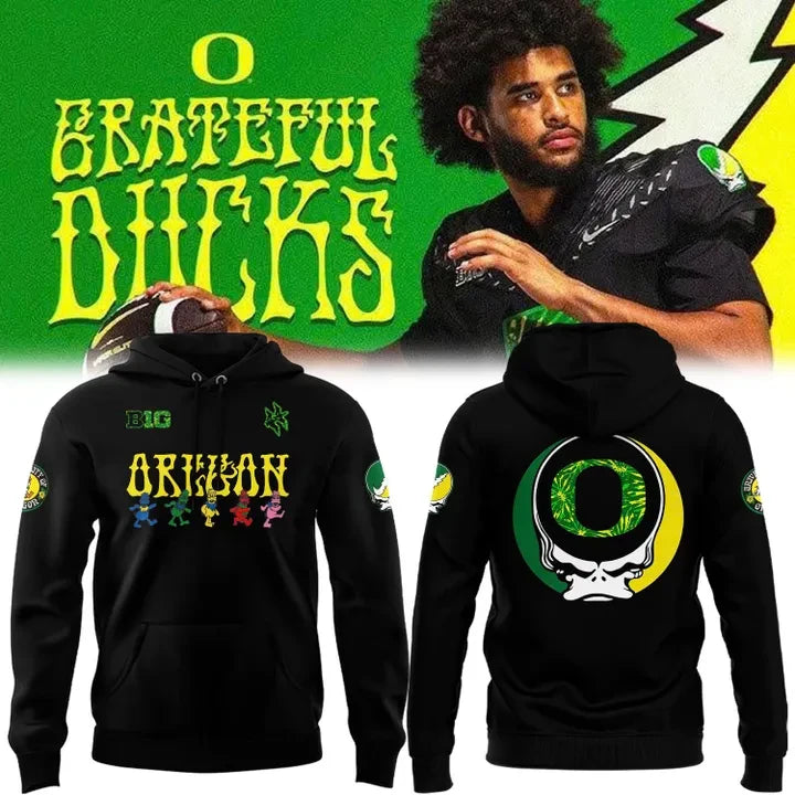 Oregon Ducks x Grateful Dead Merch Grateful Ducks Hoodie Football Gifts For Brother - Foxy23shop