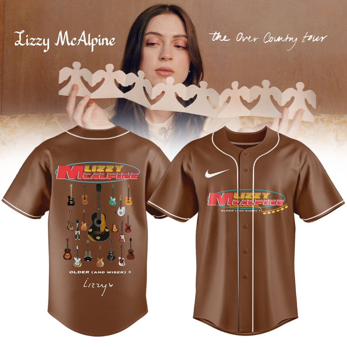 Lizzy McAlpine Merch The Over Country Tour 2026 Jersey Presents For Lizzy McAlpin Fans - Foxy23shop