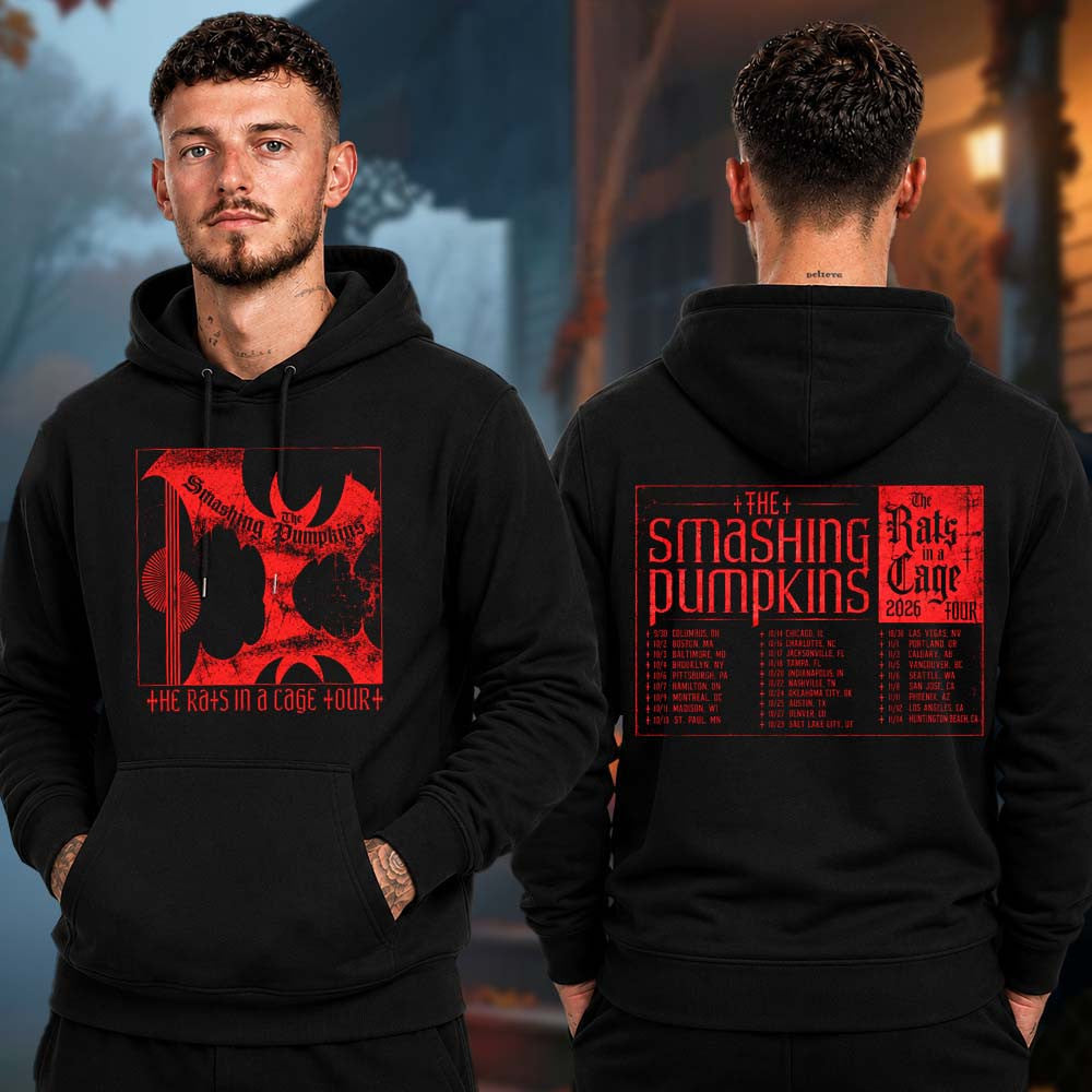The Smashing Pumpkins Merch The Rast In A Cage Tour 2026 Dateback Hoodie The Smashing Pumpkins Apparel - Foxy23shop