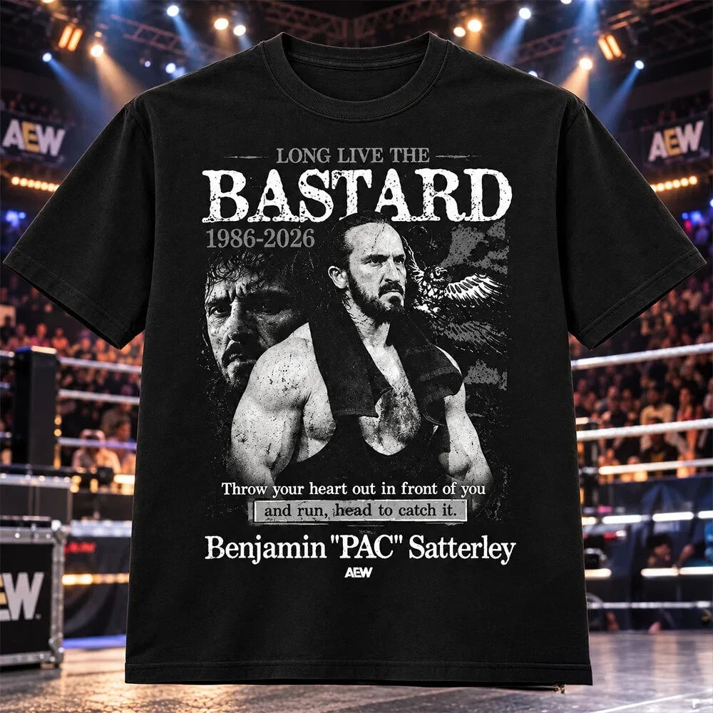 AEW PAC Benjamin Satterley Long Live The Bastard Memorial T-Shirt Best Presents For Pac Fans - Foxy23shop