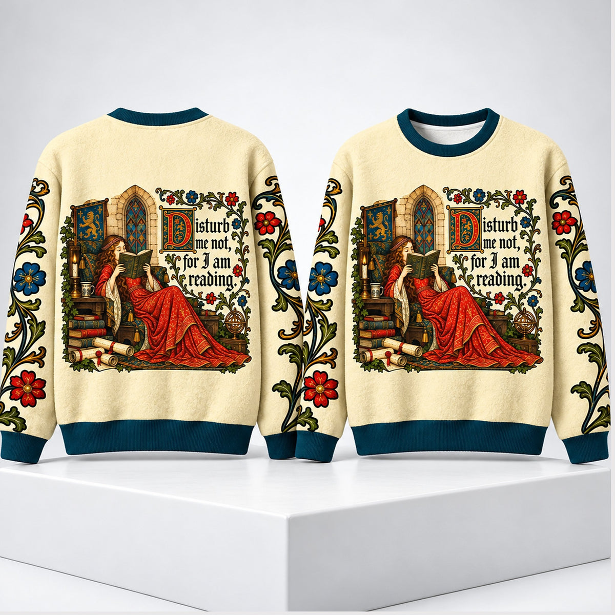 Disturb Me Not For I Am Reading 2026 Christmas Ugly Sweater Best Presents For Book Lovers - Foxy23shop