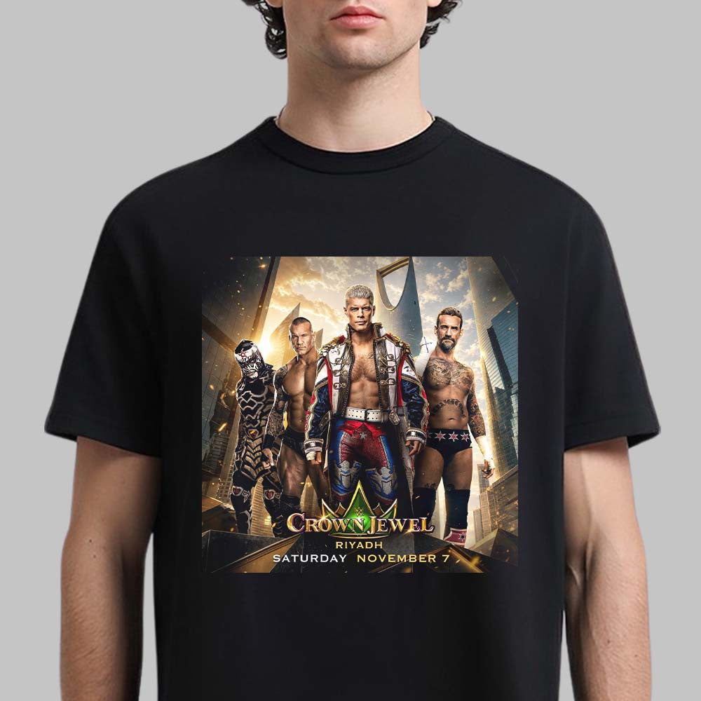 WWE Crown Jewel Riyadh 2026 Poster T-Shirt WWE Merch Gifts For Fans - Foxy23shop