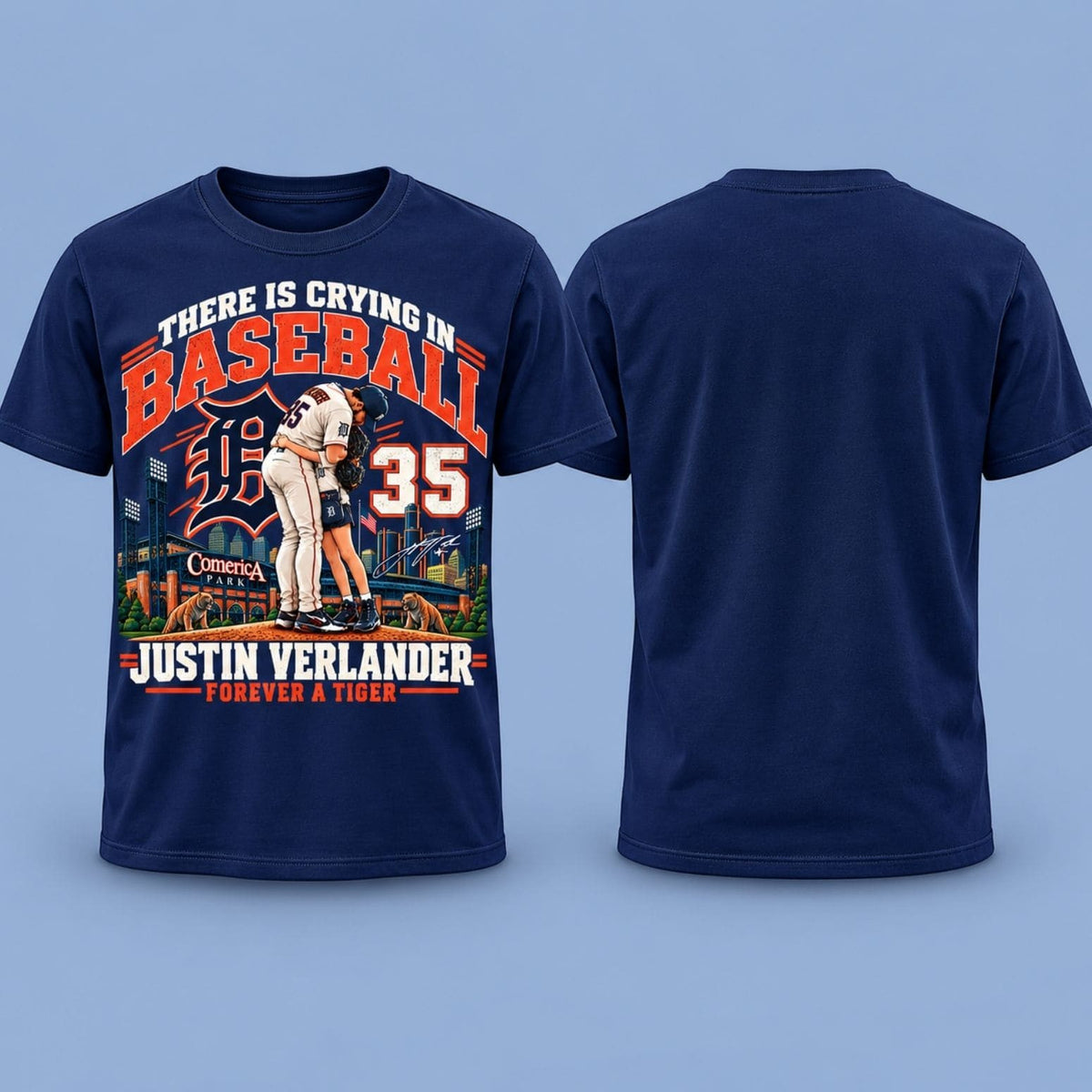 Detroit Lions There Is Crying In Baseball Justin Verlander Forever A Tiger Shirt Best Presents For Fans - Foxy23shop