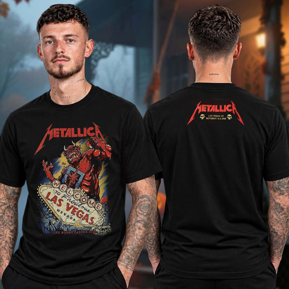 Metallica Las Vegas NV Event T-Shirt Metallica Merch Presents For Music Lovers - Foxy23shop