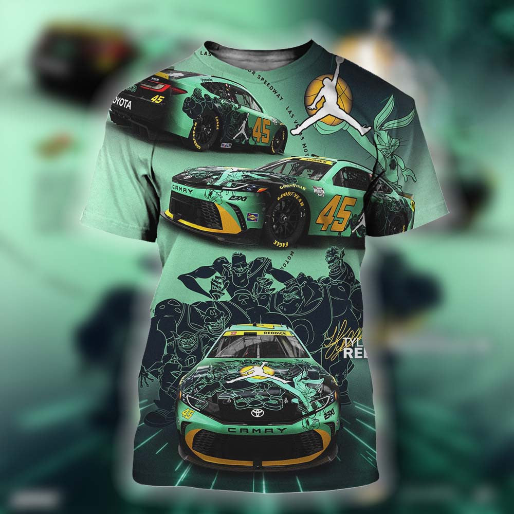 Tyler Reddick Jordan 45 Monstars Camry Las Vegas Racing All Over T-Shirt Tyler Reddick Clothing Fan Gifts - Foxy23shop