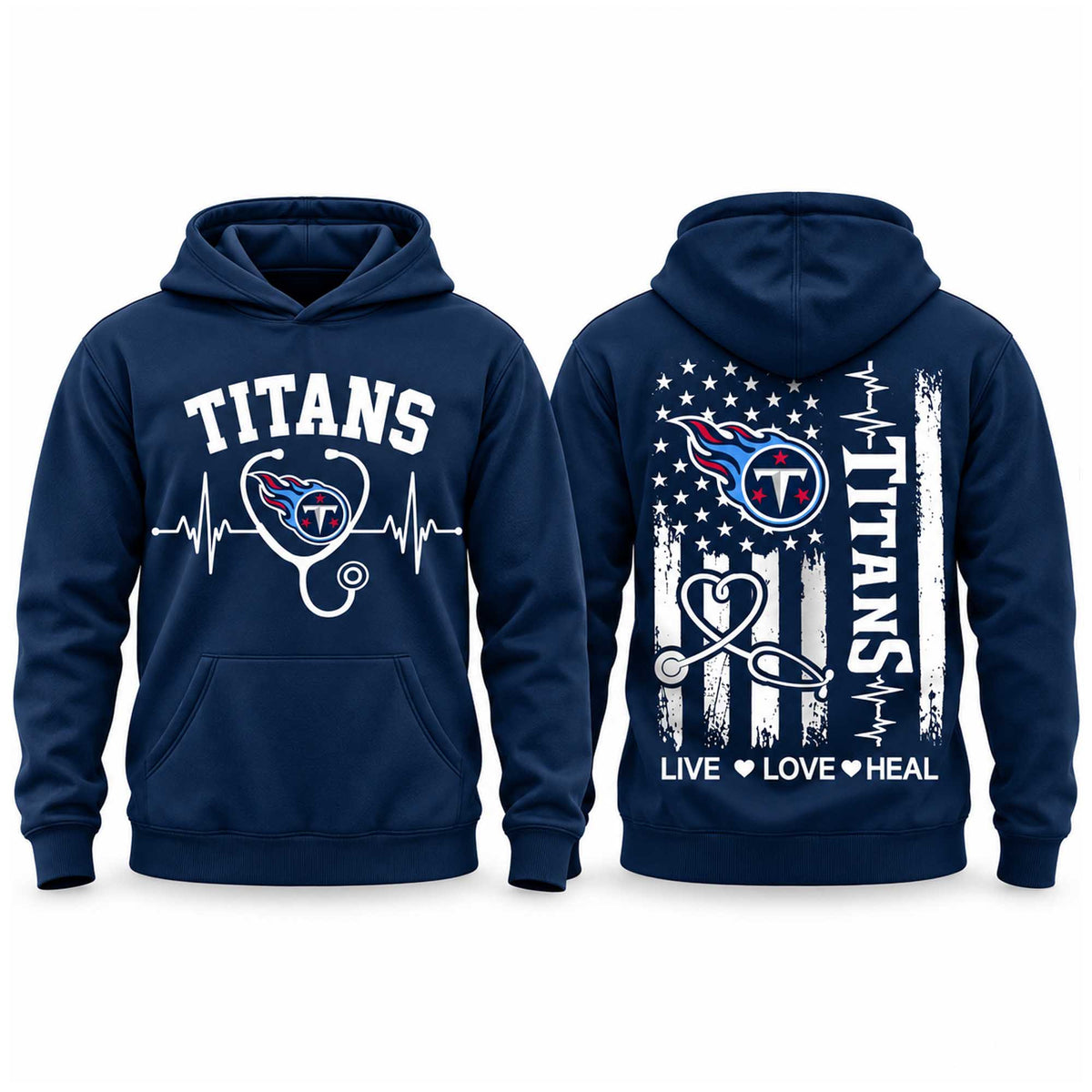 Tennessee Titans Merch 2026 NFL Nurse Appreciation Day 2026 Hoodie Tennessee Titans Apparel - Foxy23shop