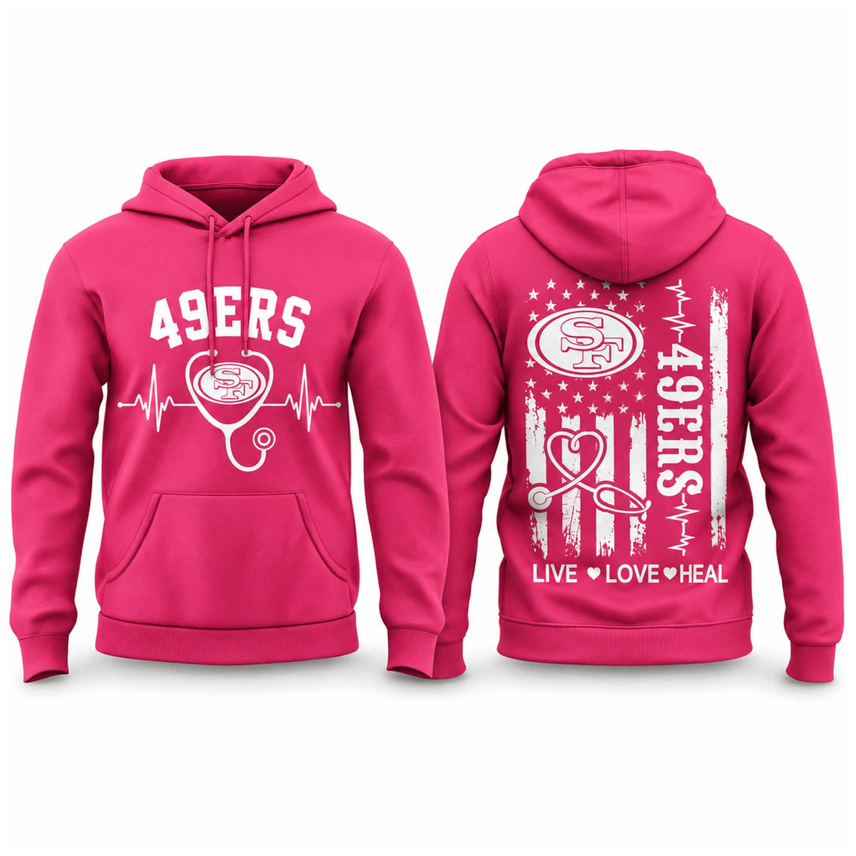 San Francisco 49ers Merch 2026 NFL Nurse Appreciation Day 2026 Hoodie Gift For Faithful - Foxy23shop