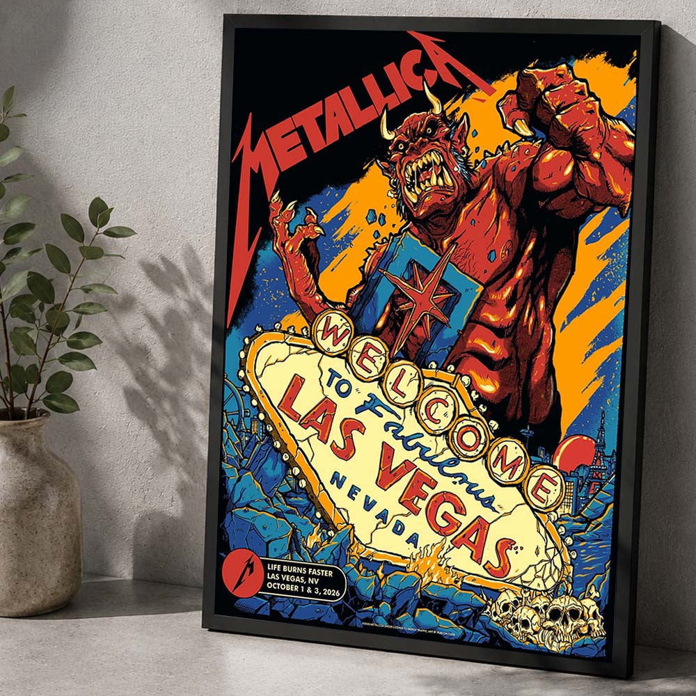 Metallica Las Vegas NV Exclusive Poster Metallica Concert Poster Presents For Rock Lover - Foxy23shop