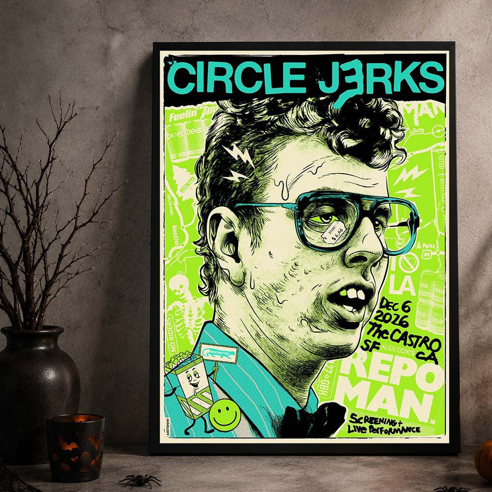 Circle Jerks X Repo Man At The Castro In Sacramento CA Poster Circle Jerks Concert Poster Fan Gifts - Foxy23shop