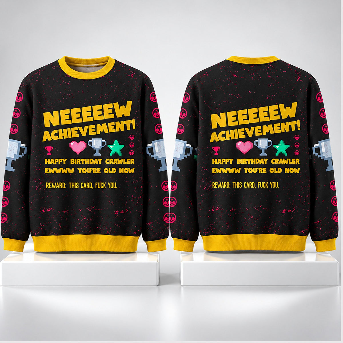 Neeeeew Achievement Christmas 2026 Ugly Christmas Sweater Funny Xmas Clothing Gifts For BFF - Foxy23shop