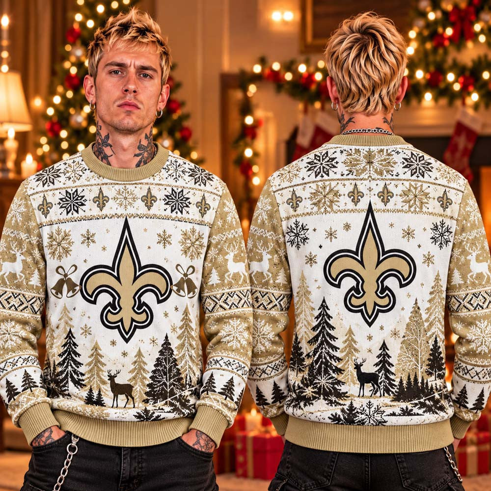 New Orleans Saints NFL 2026 Ugly Christmas Sweater Xmas Presents For Who Dat Nation - Foxy23shop