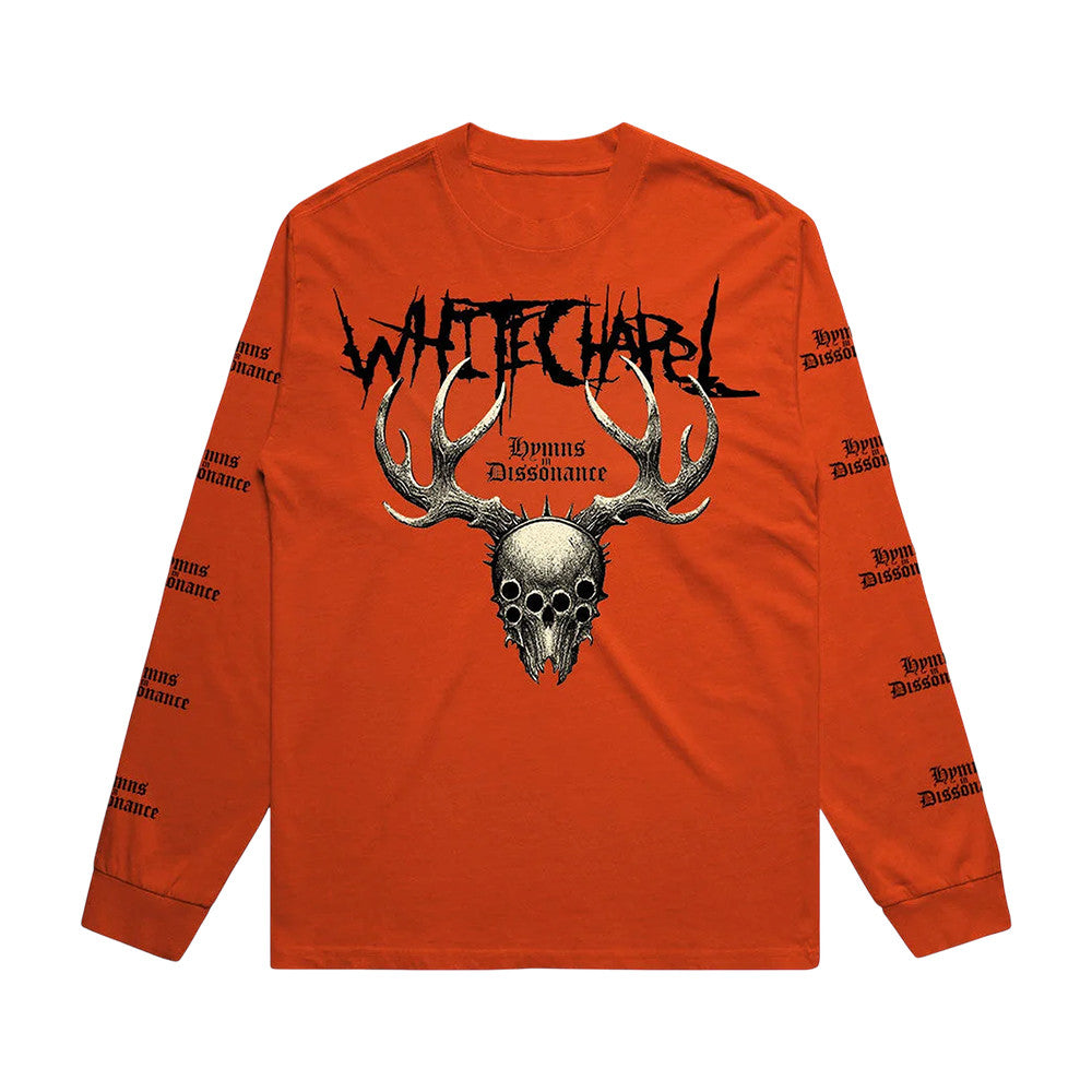 Whitechapel Merch Dissonance Orange Long Sleeve Shirt Gifts For Deathcore Music Lovers - Foxy23shop