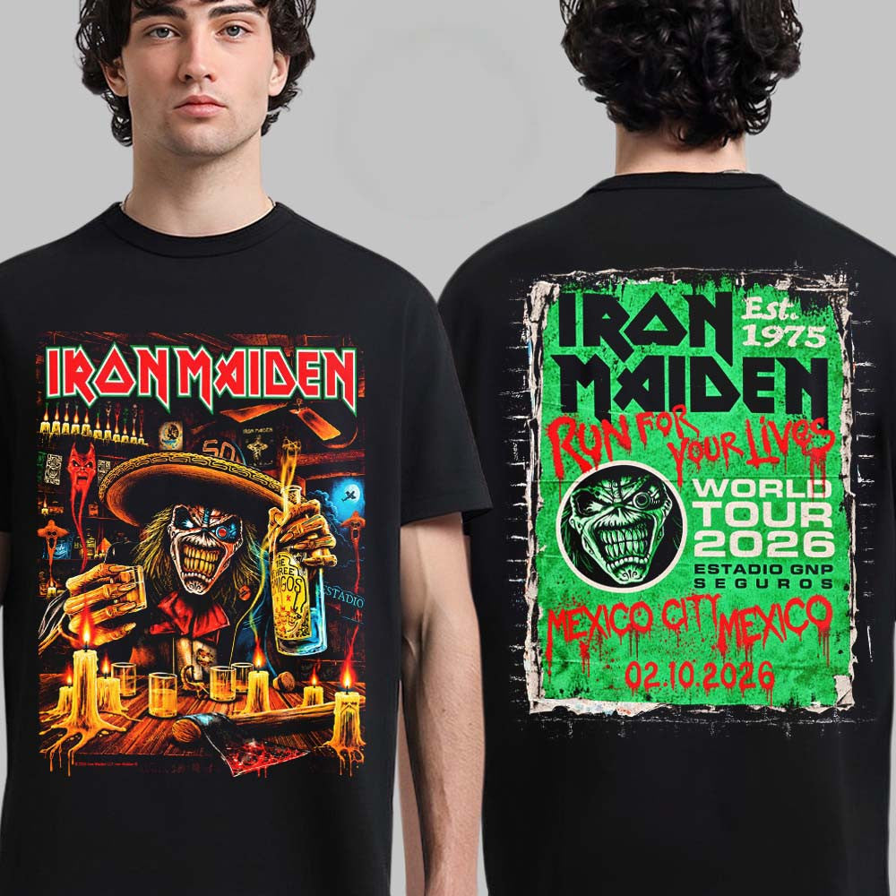 Iron Maiden Mexico City 2026 Event T-Shirt Iron Maiden Merch Gifts For Rock Fans - Foxy23shop