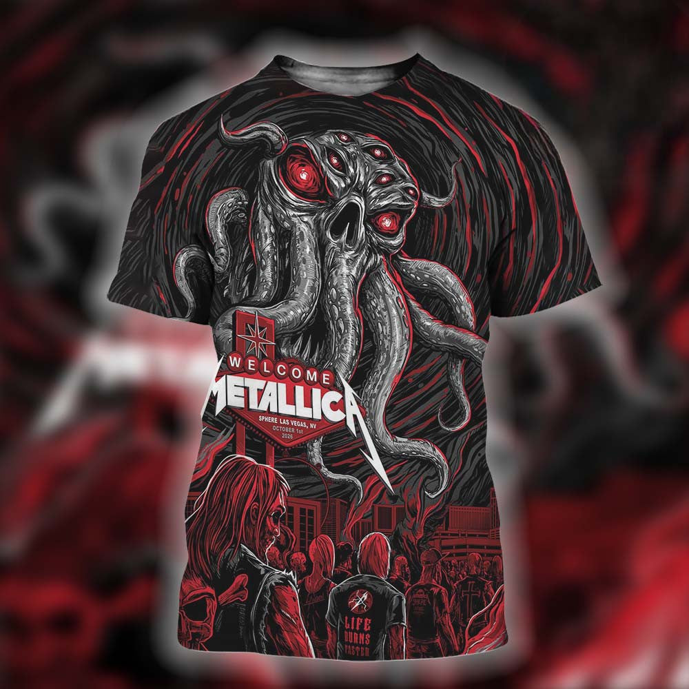 Metallica Sphere Night 1 Of 24 Event Poster T-Shirt Metallica Clothing Gifts For Music Fans - Foxy23shop
