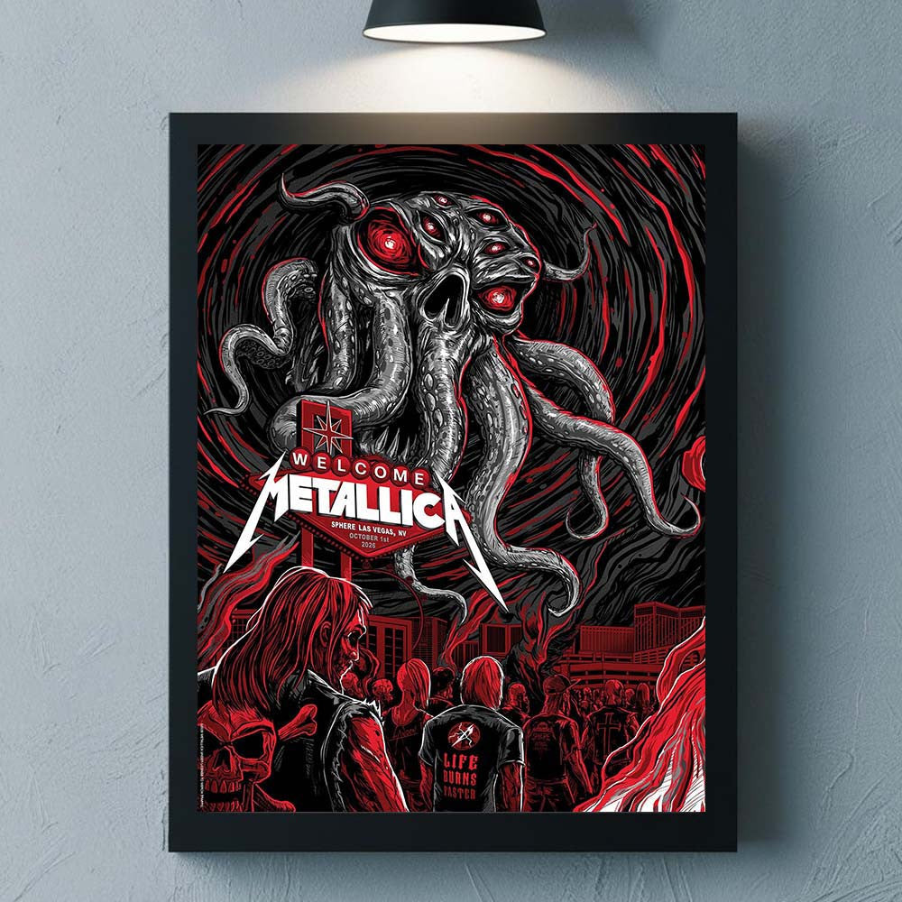 Metallica Life Burns Faster Las Vegas 2026 Night 1 Venue Poster Metallica Concert Poster Best Gift For Fans - Foxy23shop