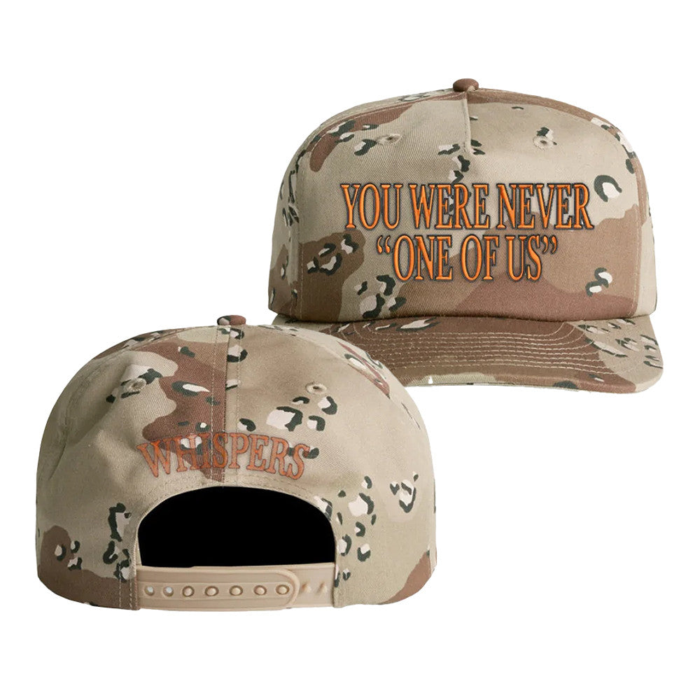 Whispers One Of Us Camo Hat Whispers Baseball Cap Presents For Music Lovers - Foxy23shop
