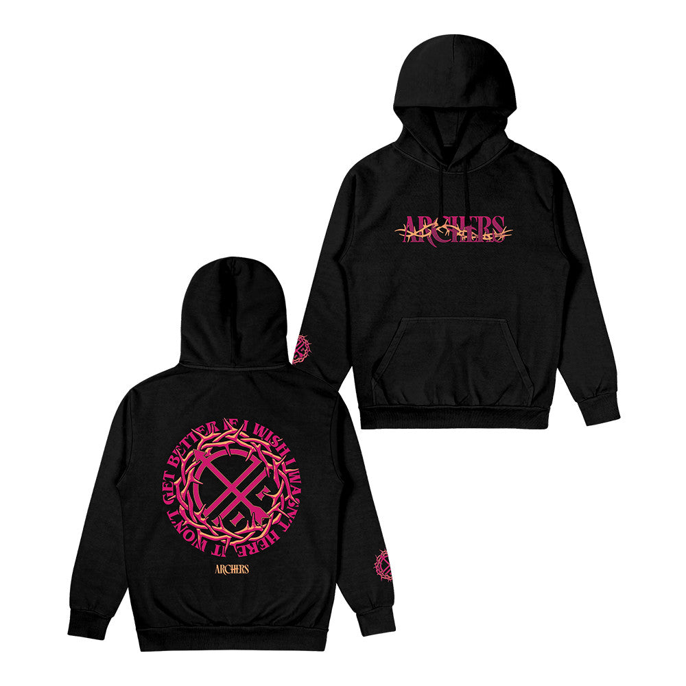 Archers Merch Tribal Thorns Black Hoodie Archers Hooded Sweatshirt Music Lover Gifts - Foxy23shop