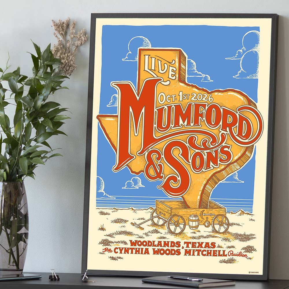 Mumford And Sons The Woodlands TX Event Poster Mumford And Sons Concert Poster Fan Gifts - Foxy23shop