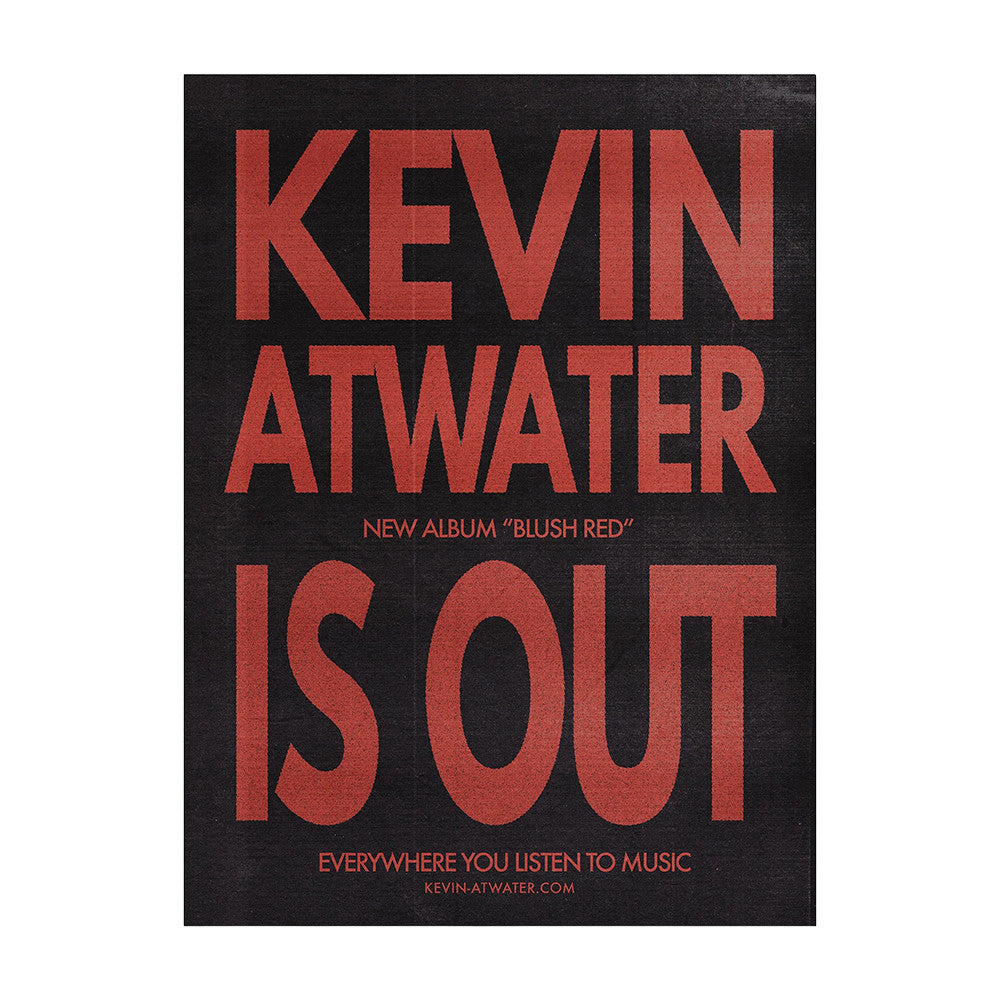 Kevin Atwater Blush Red Album Poster Kevin Atwater Concert Poster Best Presents For Music Lovers - Foxy23shop