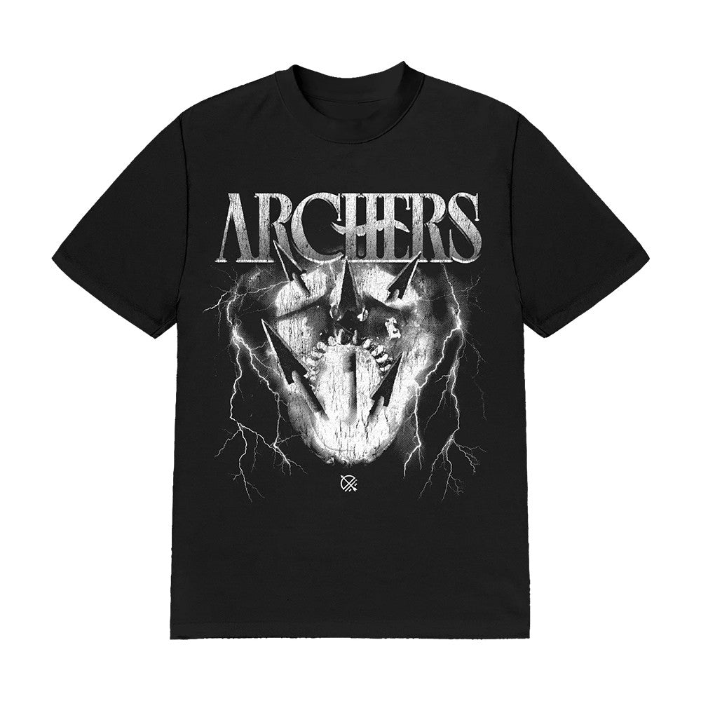 Archers Lightning Skull Black T-Shirt Archers Apparel Unique Gifts For Music Enthusiasts - Foxy23shop