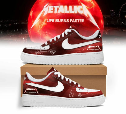 Custom Metallica Life Burns Faster Sphere Las Vegas Concert Sneaker Metallica Merch Gifts For Fans - Foxy23shop