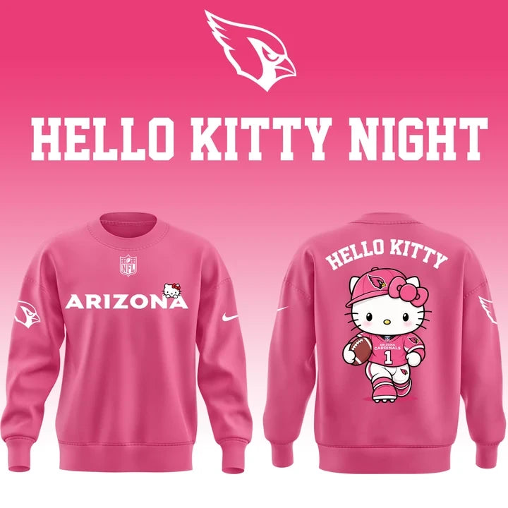 Arizona Cardinals Hello Kitty 2026 Sweatshirt Arizona Cardinals Merch Cool Gifts For Fans - Foxy23shop