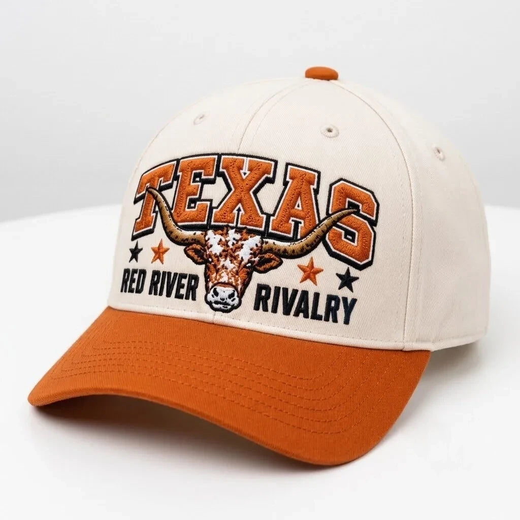 Texas Longhorns Red River Rivalry Hat Texas Longhorns Baseball Cap Gifts For Football Lover - Foxy23shop