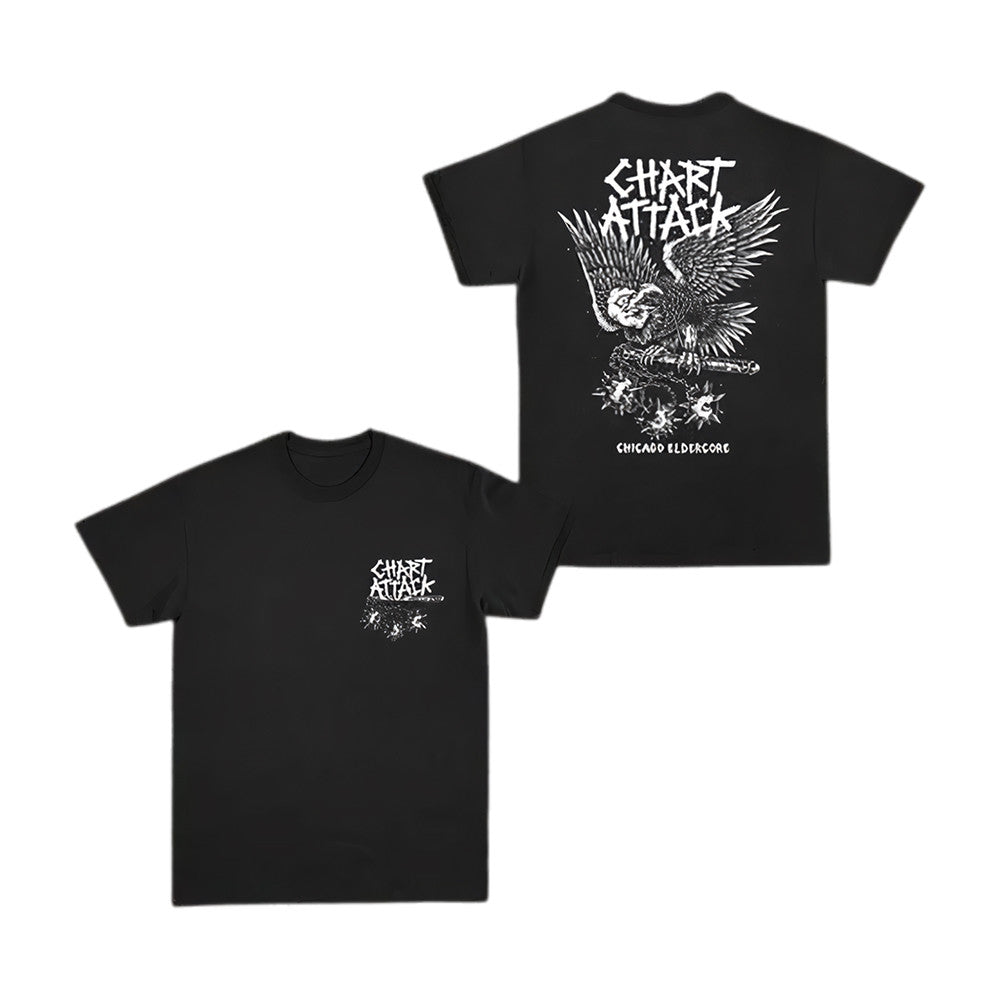 Chart Attack Merch Chicago Eldercore Black T-Shirt Presents For Chart Attack Fans - Foxy23shop