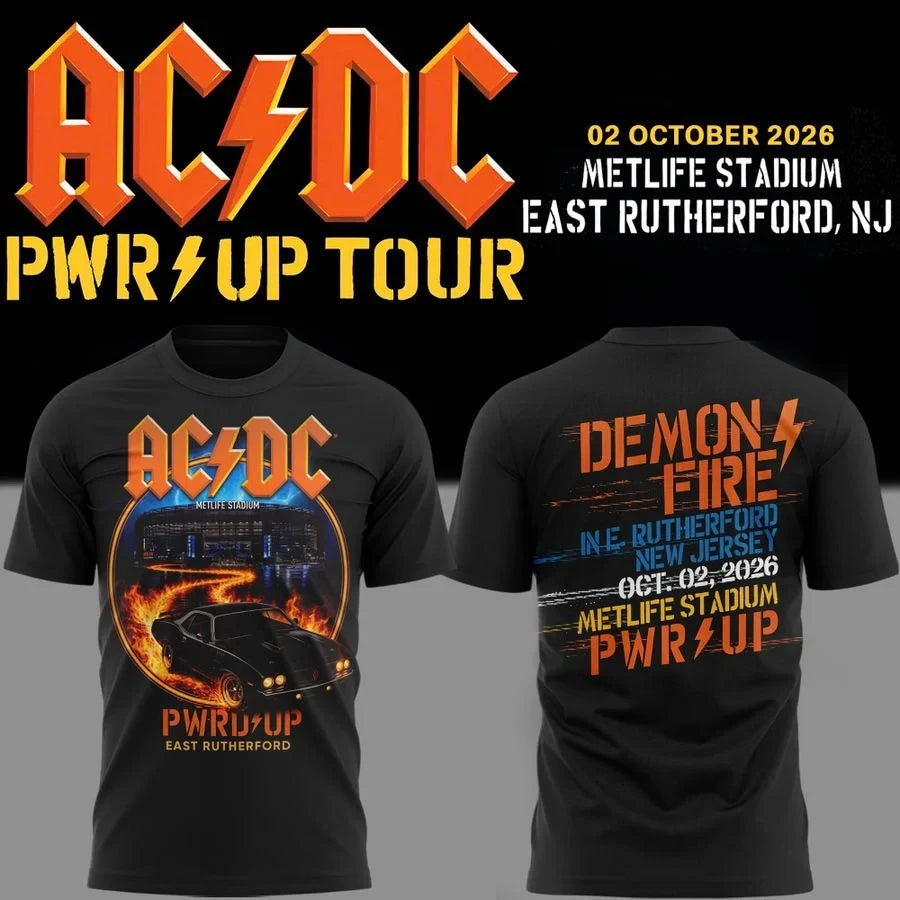 AC DC Merch PWR Up Tour 2026 T-Shirt AC DC Clothing Best Gifts For Rock Lover - Foxy23shop