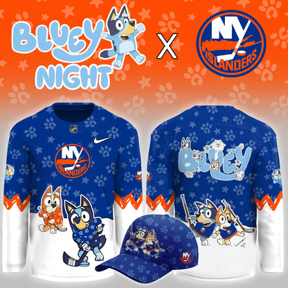 New York Islanders Bluey Theme Night Game Hockey Jersey New York Islanders Fan Apparel Gift Idea - Foxy23shop