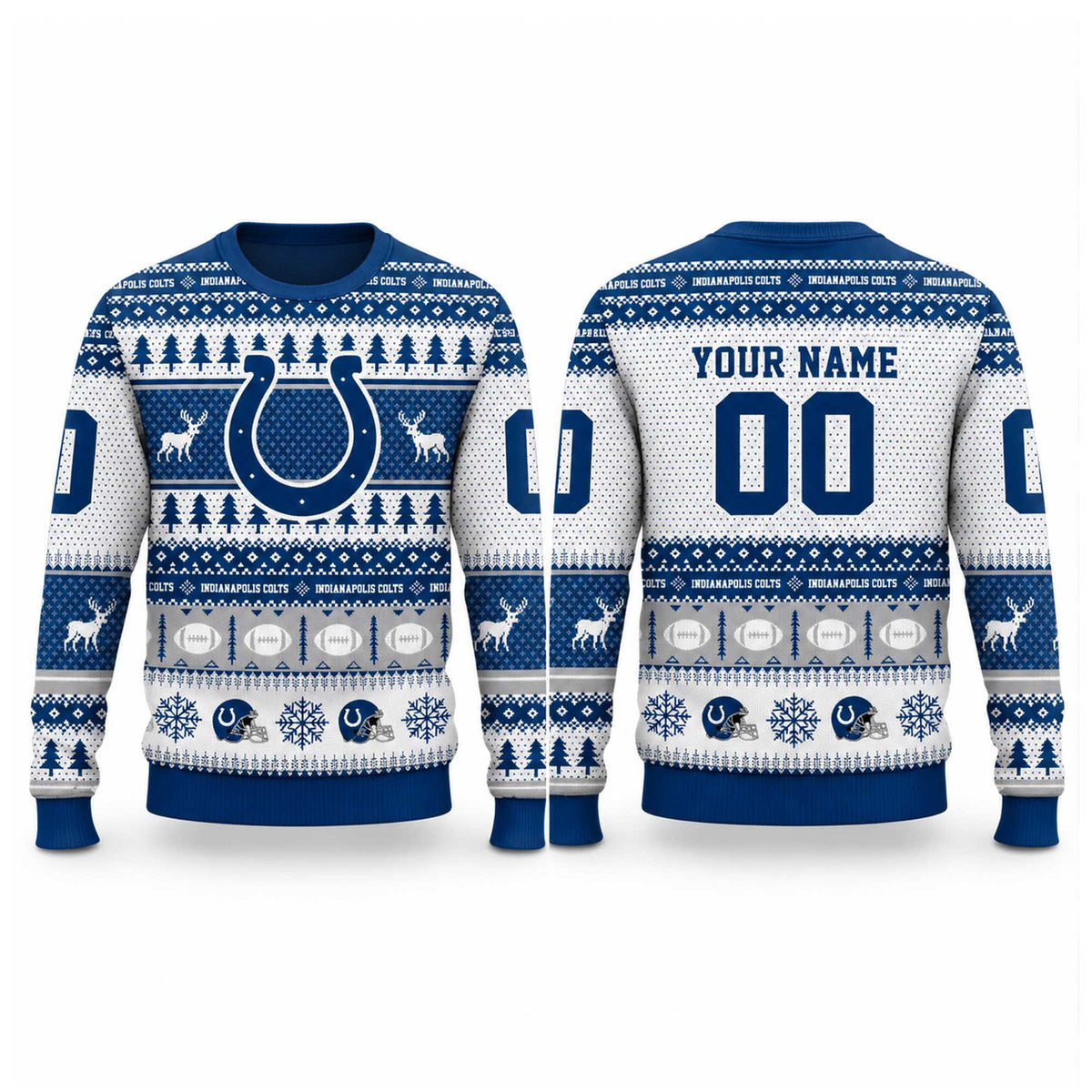Personalized Indianapolis Colts 2026 NFL Ugly Christmas Sweater Xmas Gifts For Fans - Foxy23shop