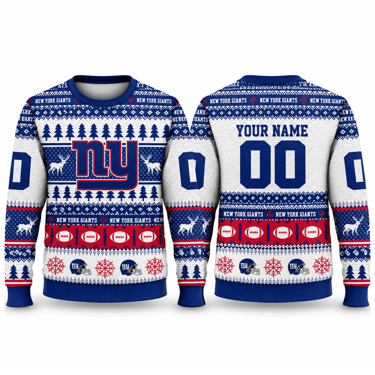 Personalized New York Giants 2026 NFL Ugly Christmas Sweater Xmas Gifts For Boyfriend - Foxy23shop
