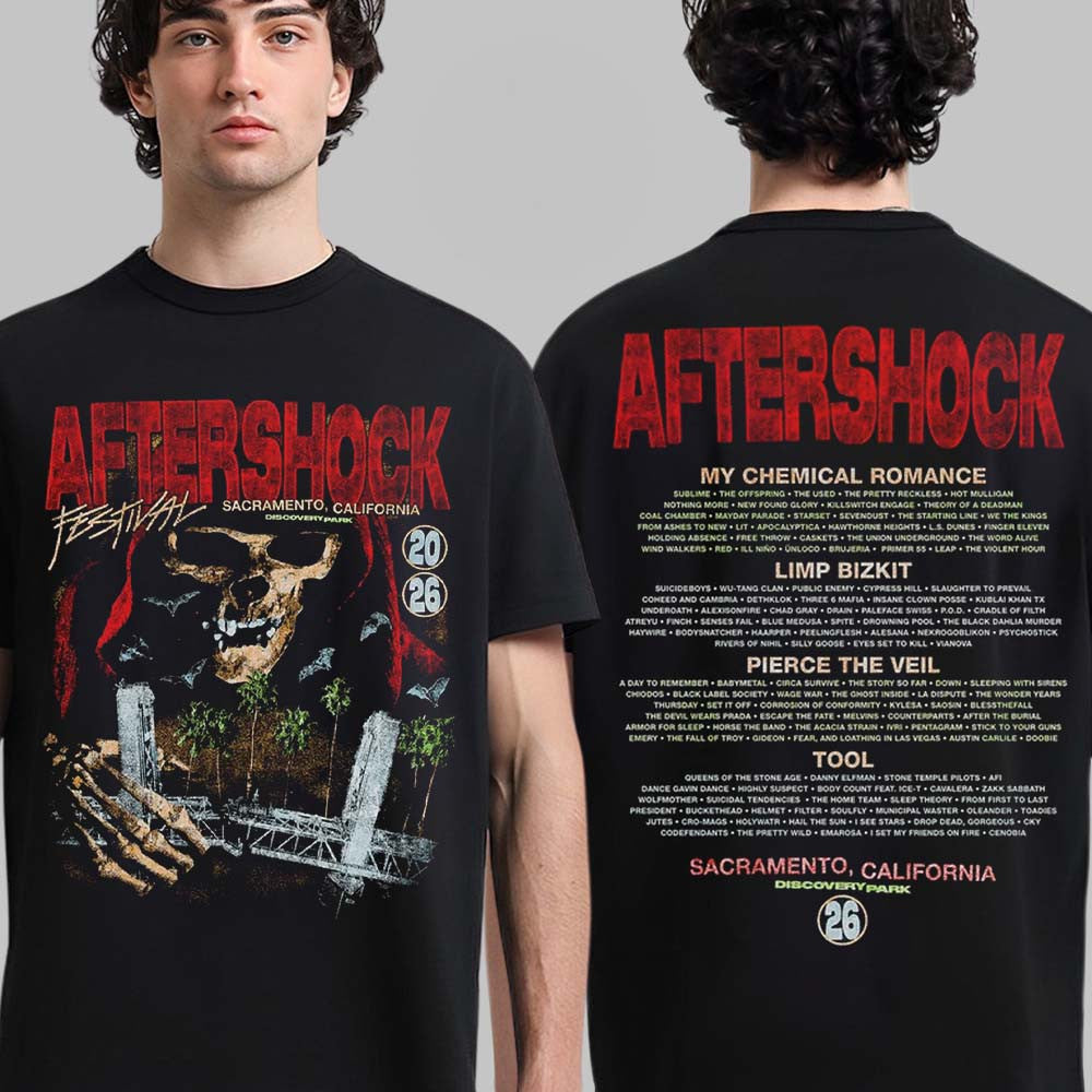Aftershock Festival 2026 Merch Sacramento Dark Crossing Shirt Aftershock Festival 2026 Apparel - Foxy23shop